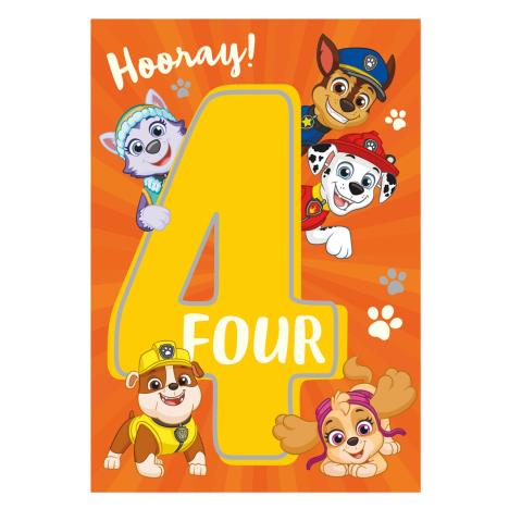 Hooray 4 Today Paw Patrol 4th Birthday Card £2.45